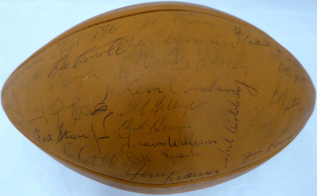 1968 Green Bay Packers Team Signed Football 48 Total Sigs Bart Starr PSA/DNA