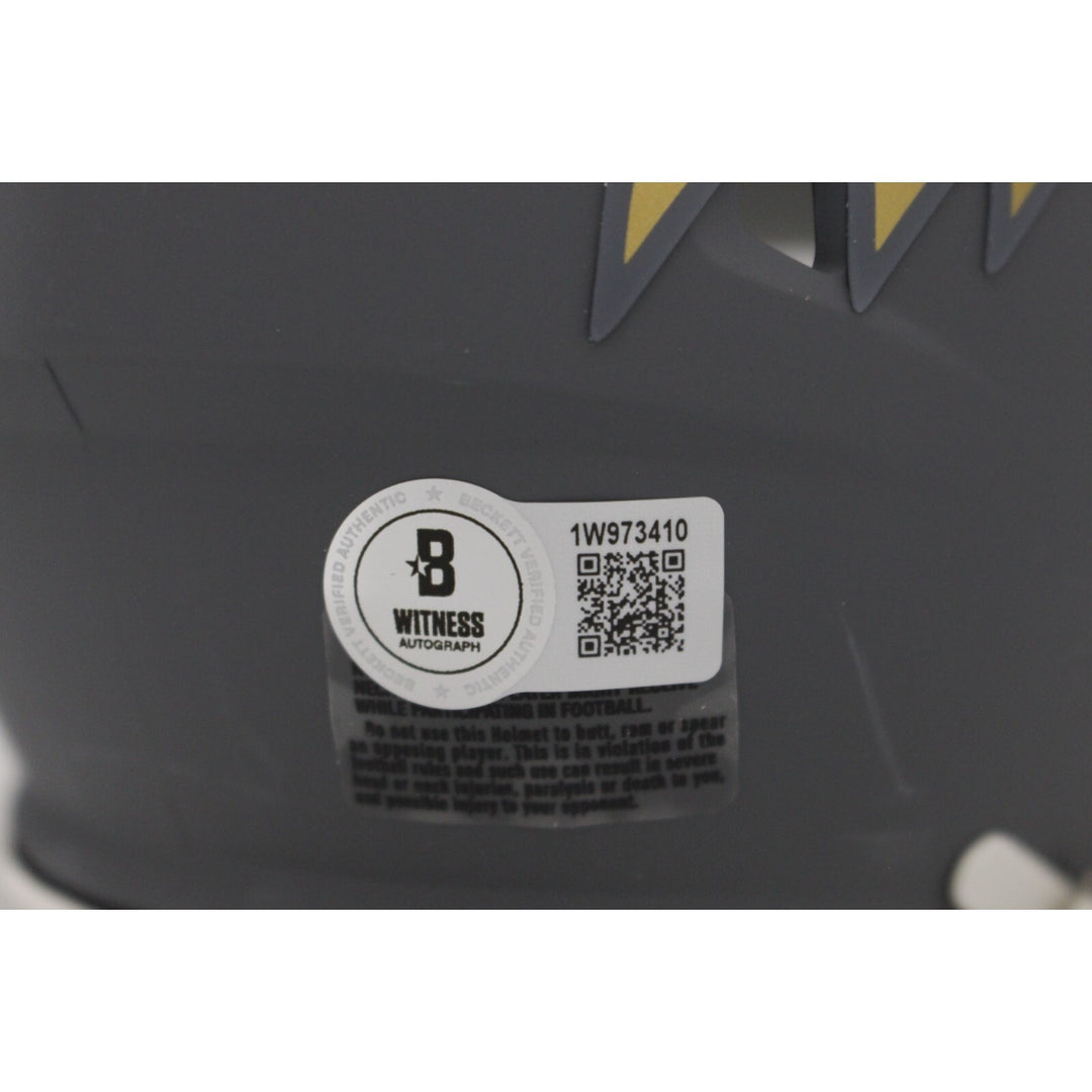 Ray Lewis Autographed/Signed Baltimore Ravens Slate Mini Helmet Beckett 48411