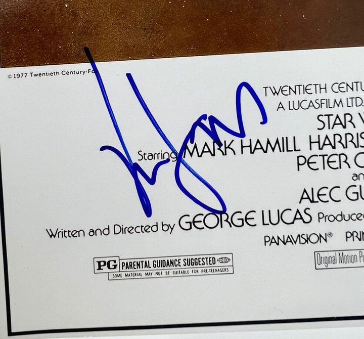HARRISON FORD SIGNED STAR WARS IV A NEW HOPE 12X18 POSTER PHOTO AUTO BECKETT BAS