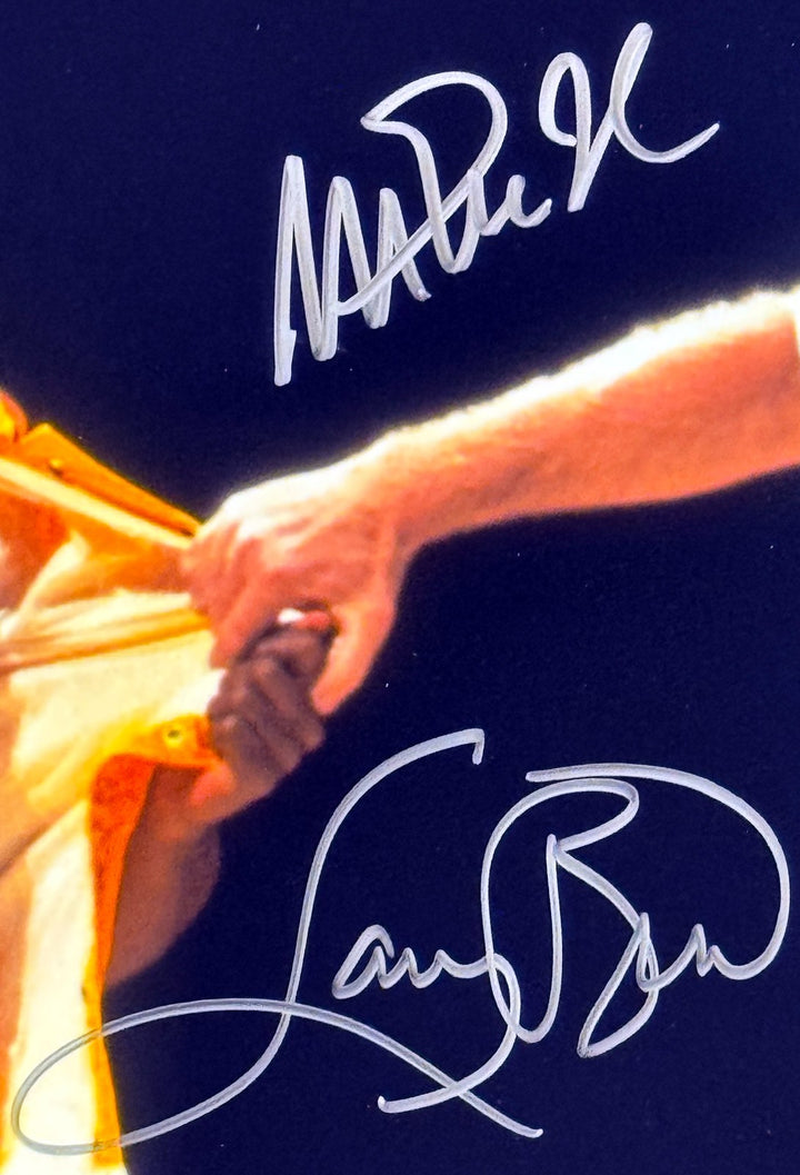 Larry Bird & Magic Johnson Dual signed 16x20 Photo Retirement Framed-Steiner