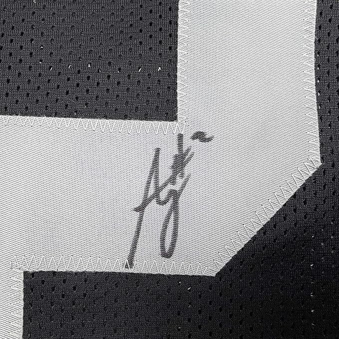 Framed Autographed/Signed Ashton Jeanty 35x39 Oakland Black Jersey BAS COA