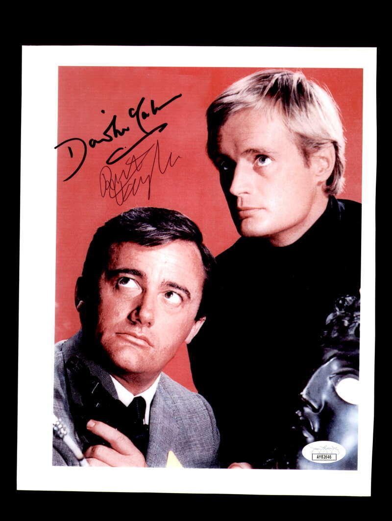 Robert Vaughn David McCallum JSA Coa Signed 8x10 Photograph Man Fron Uncle Autog