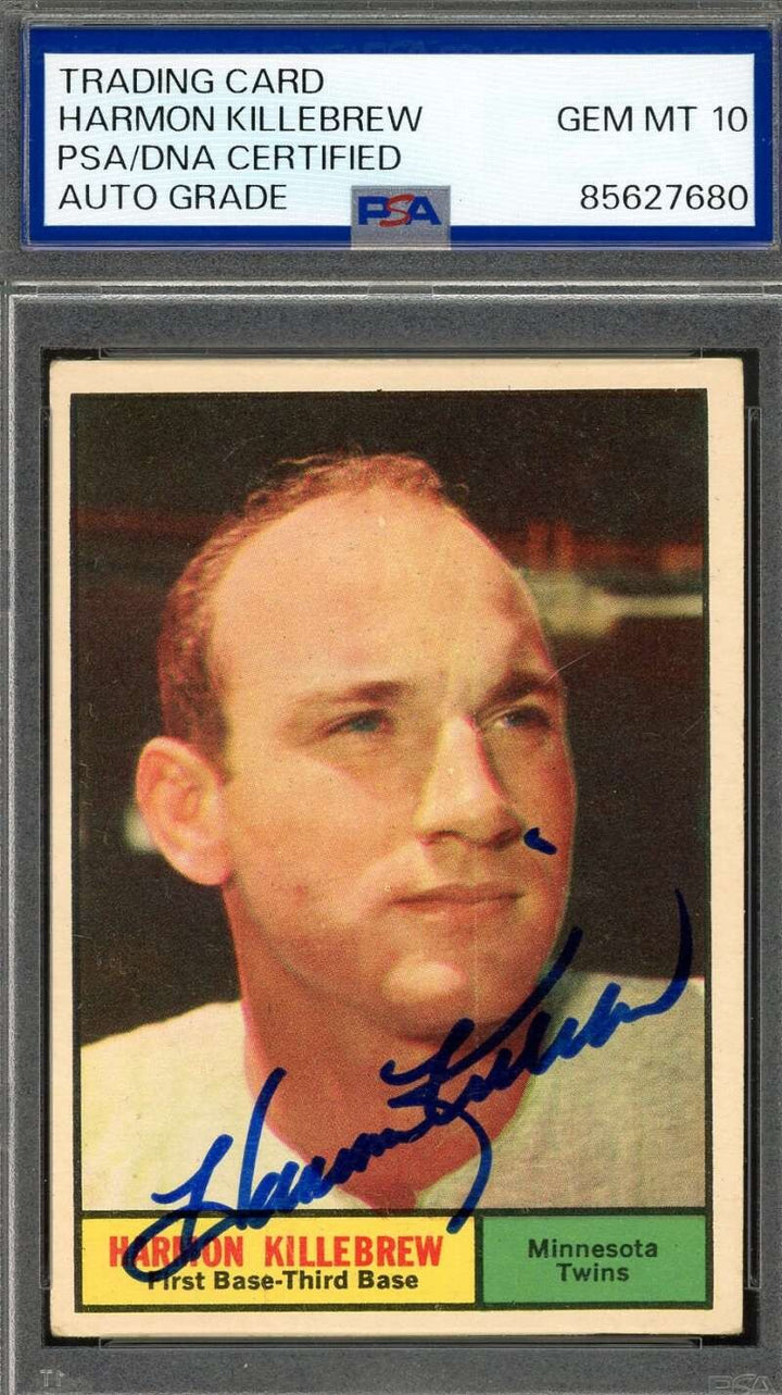 Harmon Killebrew Gem Mint 10 PSA DNA Signed 1961 Topps Autograph
