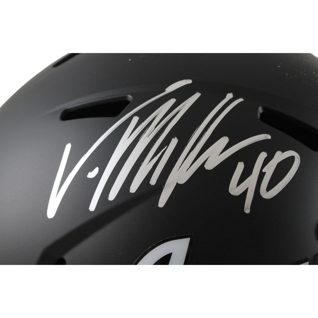 Von Miller Autographed Texas A&M Aggies F/S Script Helmet Beckett Witness 54705