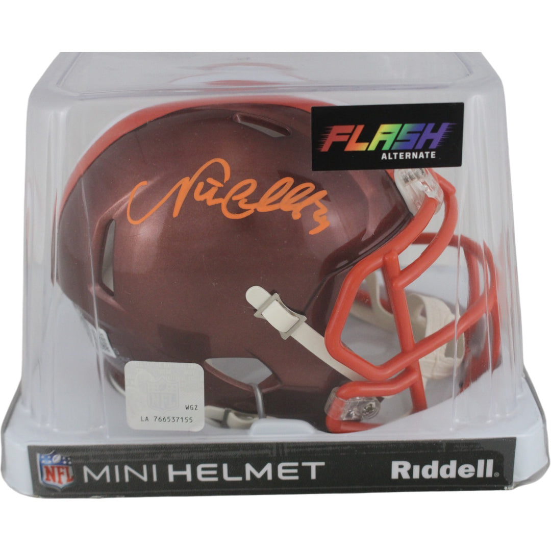 Nick Chubb Autographed Cleveland Browns Flash Mini Helmet Beckett 53605