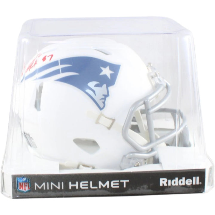 Rob Gronkowski Signed New England Patriots Mini Helmet Rivals Beckett WIT 58341