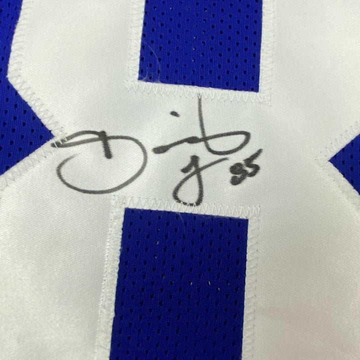 FRAMED Signed DAVID TYREE 35x39 New York Super Bowl Jersey JSA COA