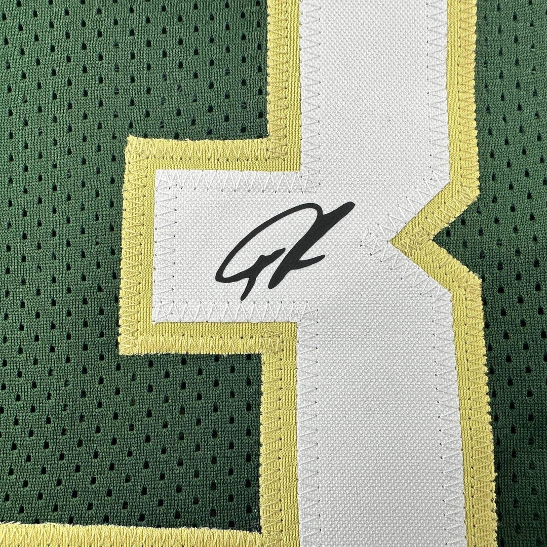 Facsimile Autographed Giannis Antetokounmpo Milwaukee Green Reprint Jersey XL