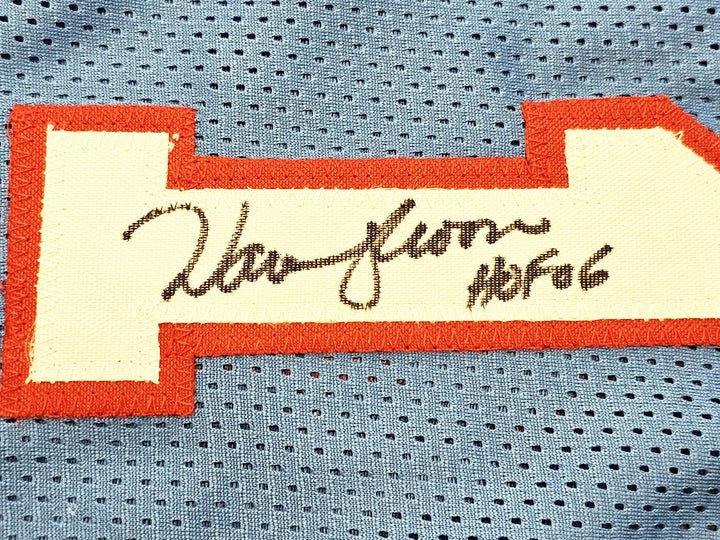 Houston Oilers Run & Shoot Baby Blue With 5 Sigs Signed Jersey Beckett BAS