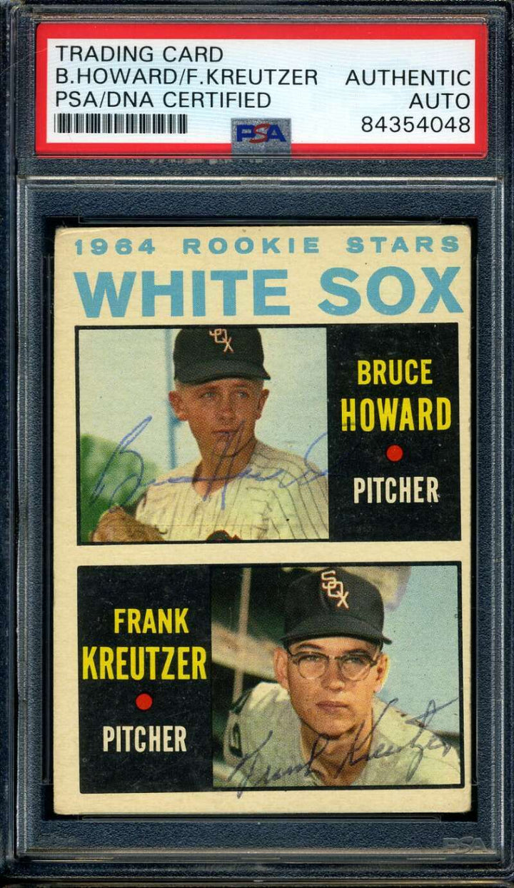 Bruce Howard Frank Kreutzer PSA DNA Coa Signed 1964 Topps Autograph