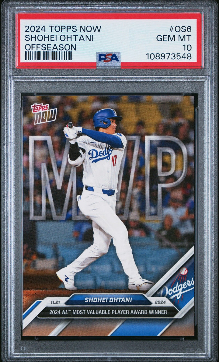 Graded 2024 Topps Now Shohei Ohtani #OS6 Offseason Card PSA 10 Gem Mint