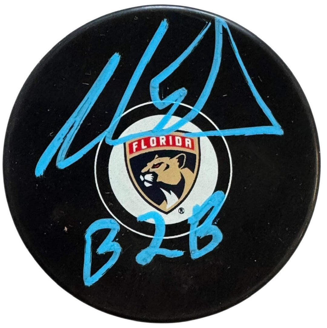 Aaron Ekblad Autographed Official Florida Panthers Puck (Beckett Witness)