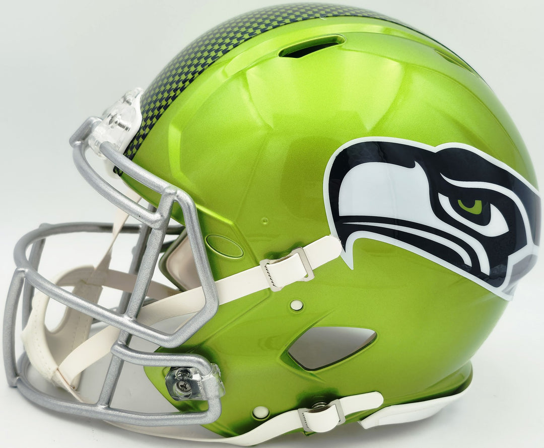 Sam Darnold Auto Seahawks Flash Green Full Speed Authentic Helmet "SB LX Champs"
