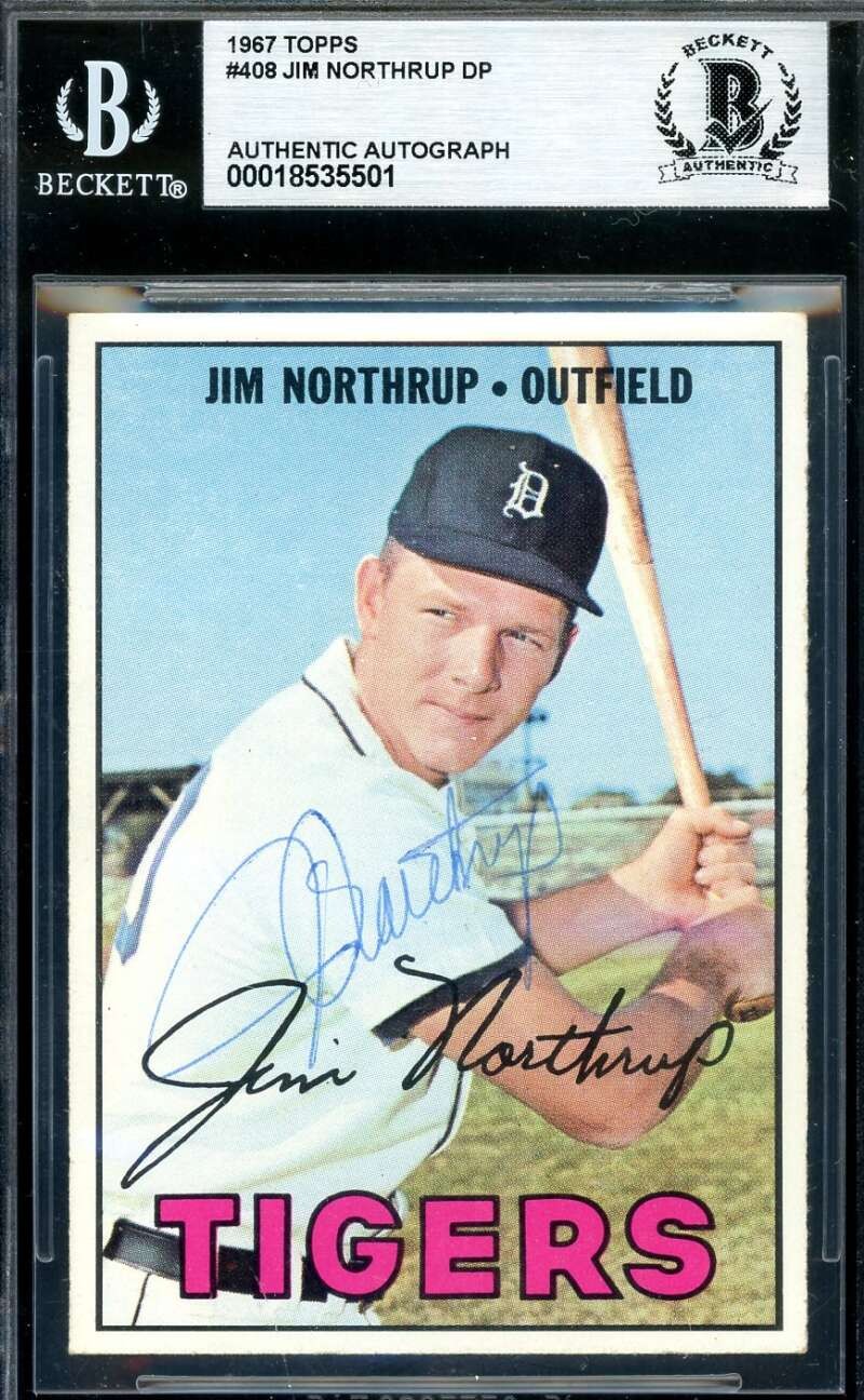 Jim Northrup Beckett BAS Vintage Signed 1967 Topps Autograph