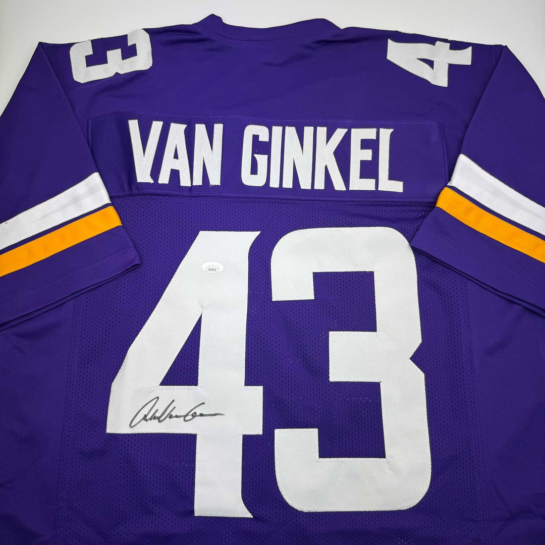 Autographed/Signed Andrew Van Ginkel Minnesota Purple Jersey JSA COA
