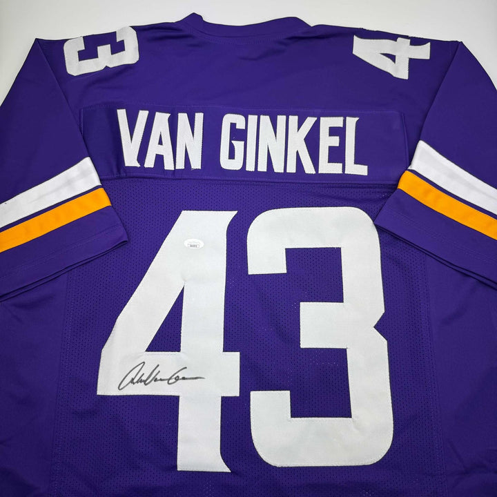 Autographed/Signed Andrew Van Ginkel Minnesota Purple Jersey JSA COA