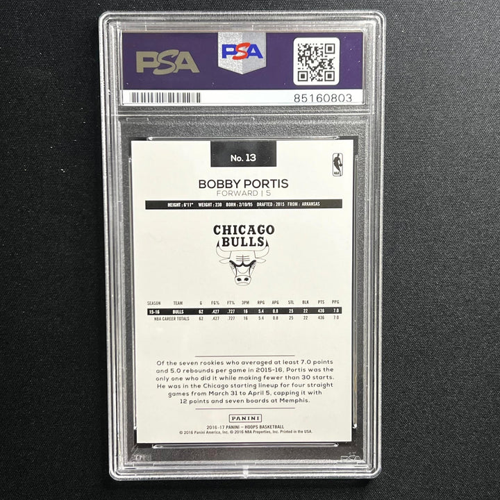 2016-17 Panini-Hoops #13 Bobby Portis Signed Card AUTO PSA Slabbed Bulls