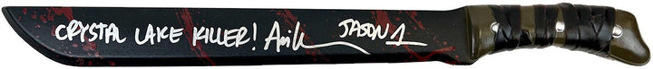 Ari Lehman signed Friday the 13th Plastic Prop Machete Crystal Lake- Tri-Star