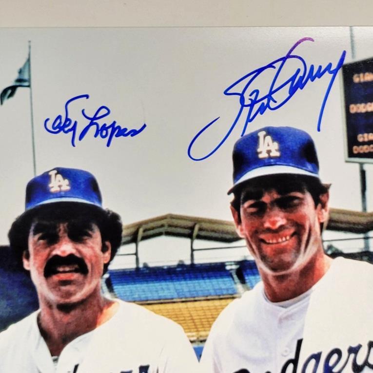 Dodger Infield signed 11x14 Photo #1 Russell Garvey Cey Lopes autograph JSA