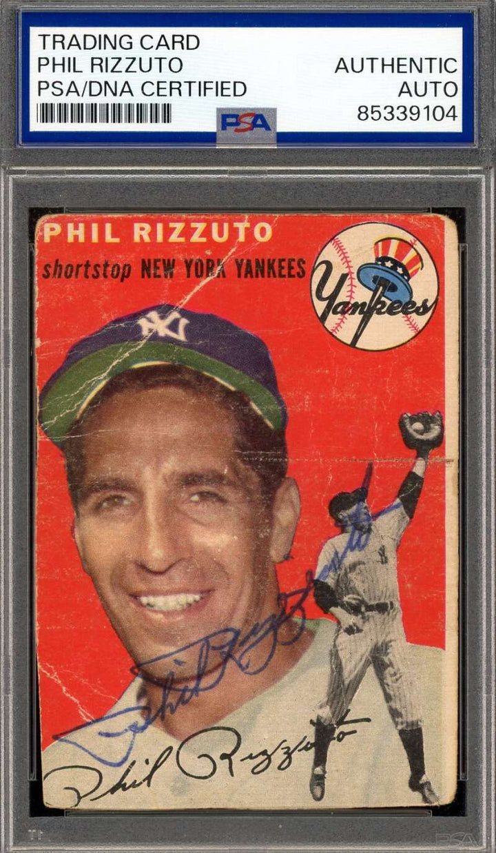 Phil Rizzuto PSA DNA Signed 1954 Topps Autograph
