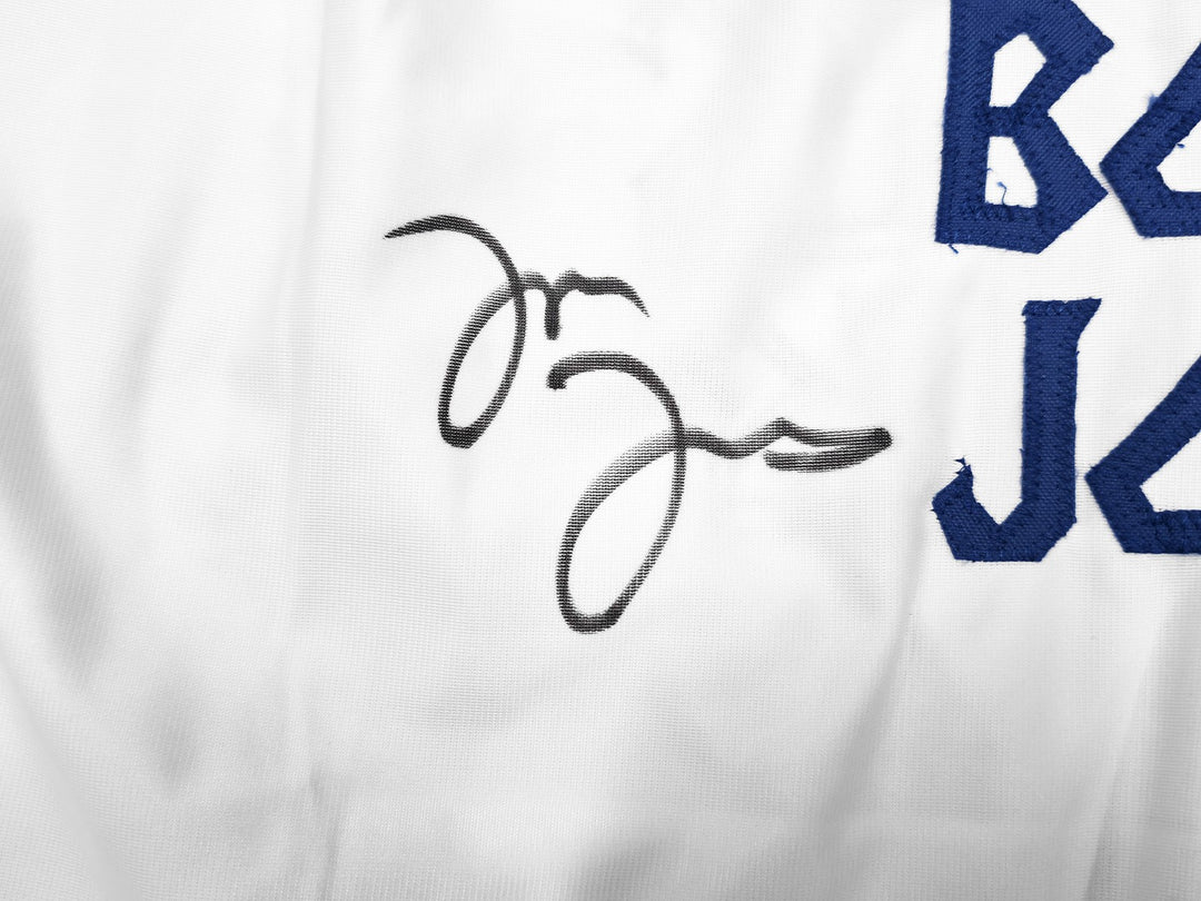 Jon Bones Jones Autographed White MMA Trunks Beckett BAS Witness