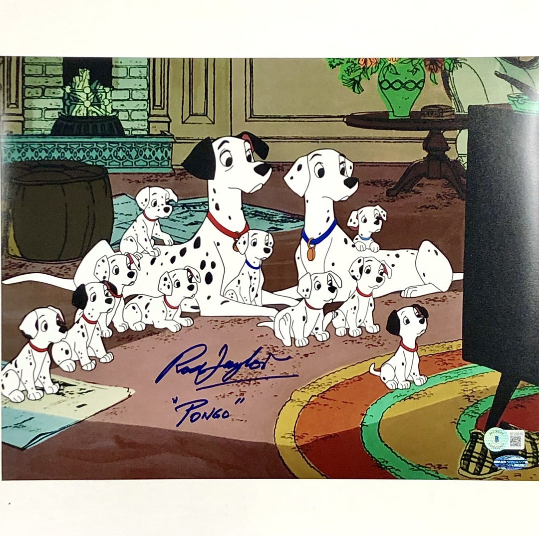 Rod Taylor voice of “Pongo” signed 101 Dalmatians 11x14 photo BAS Beckett holo