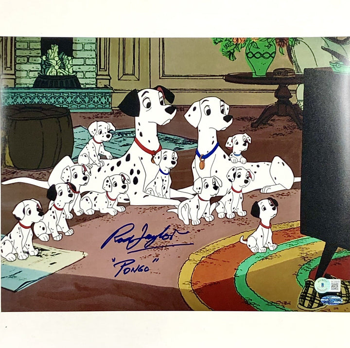 Rod Taylor voice of “Pongo” signed 101 Dalmatians 11x14 photo BAS Beckett holo