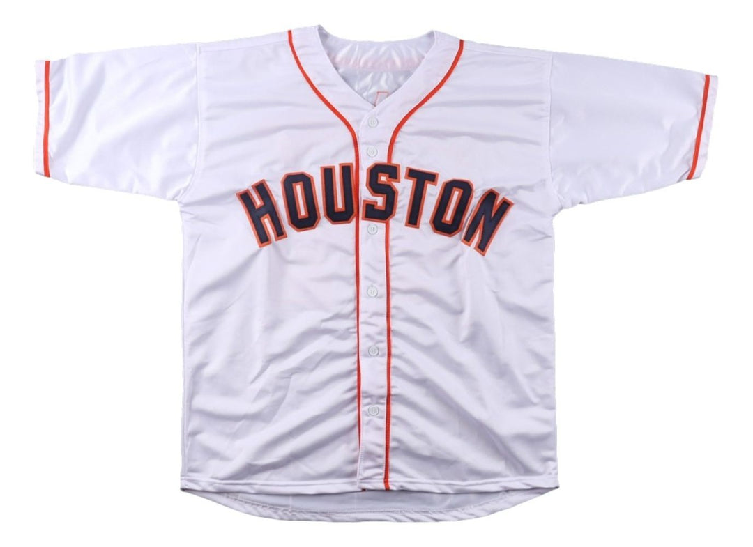 Yordan Alvarez Houston Signed White Baseball Jersey 22 WS Champs BAS