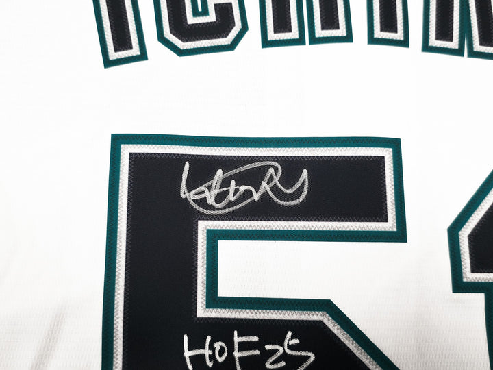 Mariners Ichiro Suzuki Auto Signed White Nike Jersey Size L "HOF 25" Beckett Wit