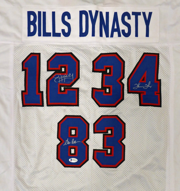 Buffalo Bills Greats Auto White Jersey 3 Sig Jim Kelly Thurman Thomas Andre Reed