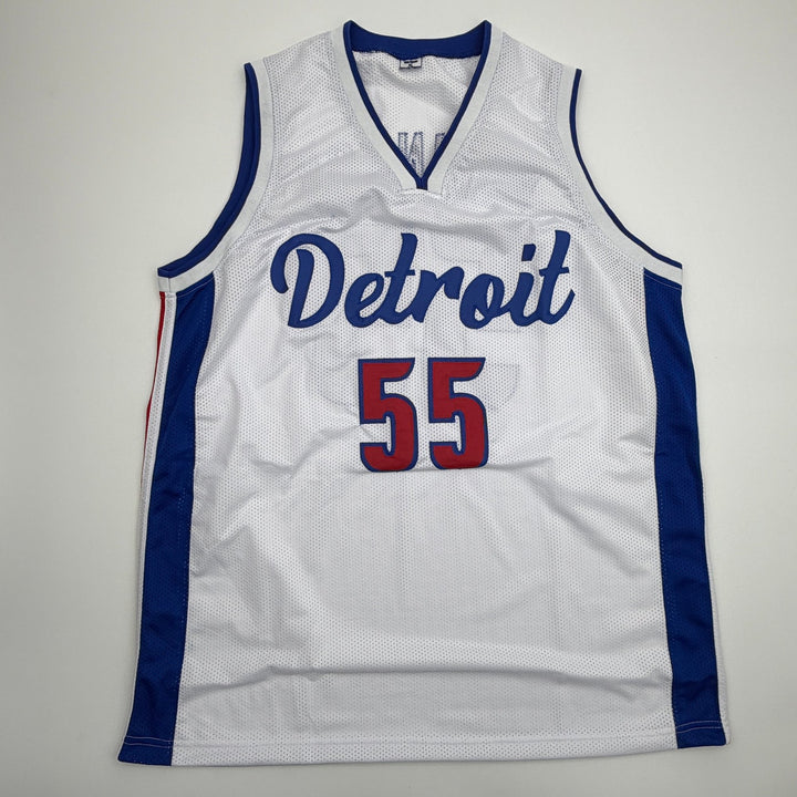 Autographed/Signed Duncan Robinson Detroit White Basketball Jersey Beckett COA