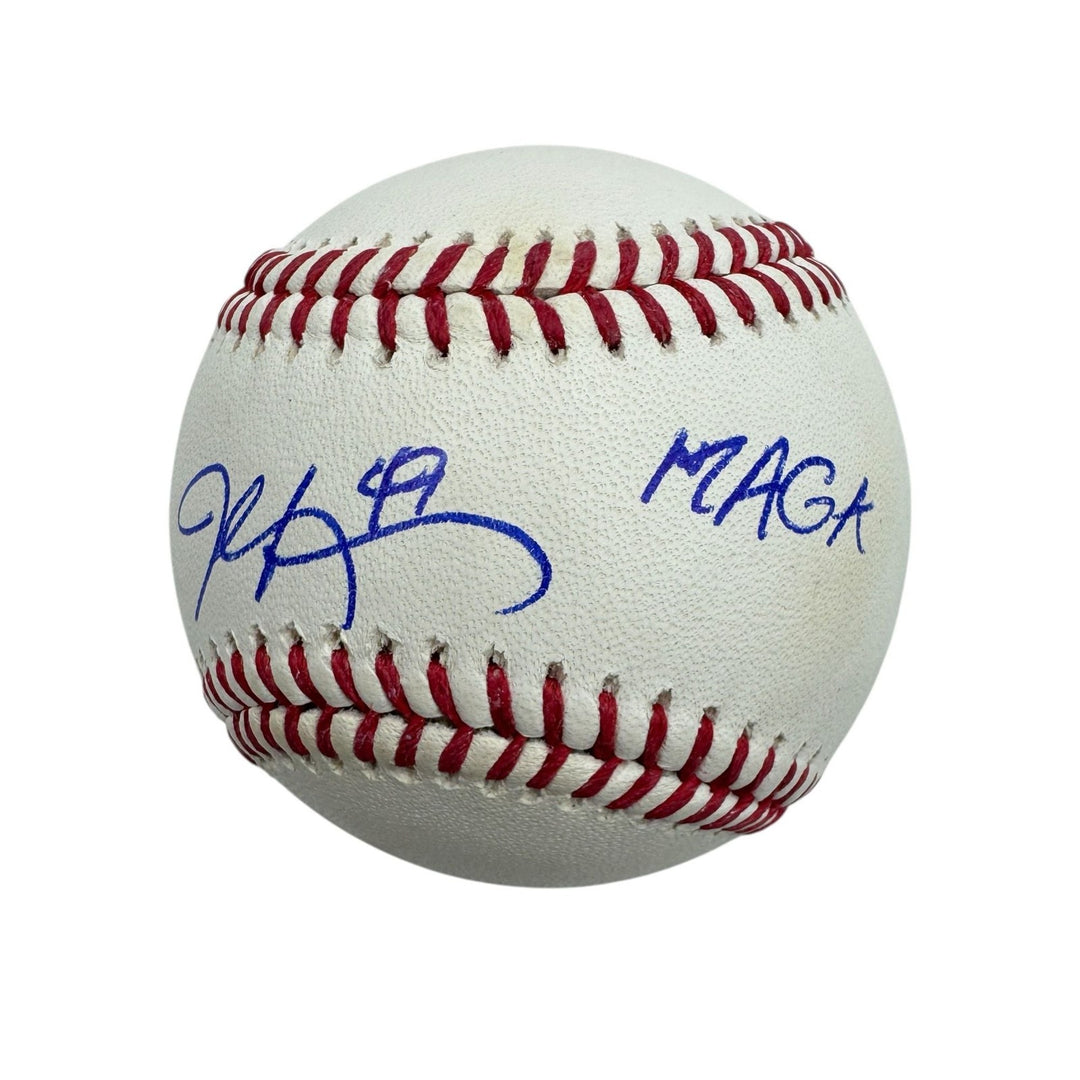 Autographed/Signed John Rocker "F*** Biden" Rawlings ROML JSA COA