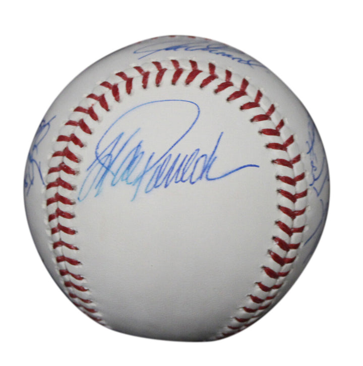2009 New York Yankees Team Signed World Series Baseball 9 Sigs Steiner 33940
