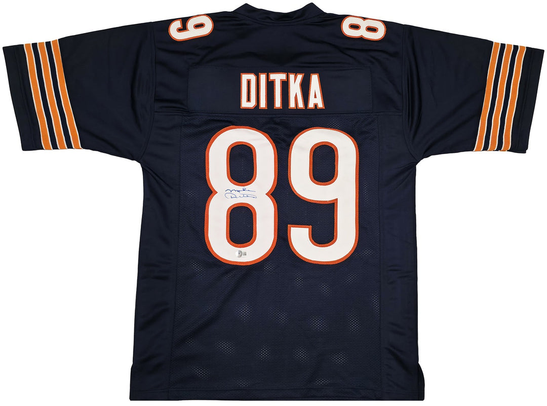 Chicago Bears Mike Ditka Autographed Signed Blue Jersey Beckett BAS QR