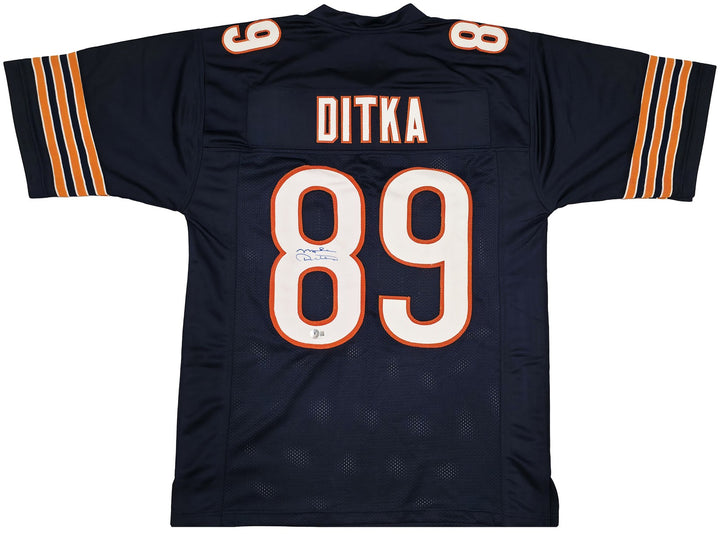 Chicago Bears Mike Ditka Autographed Signed Blue Jersey Beckett BAS QR