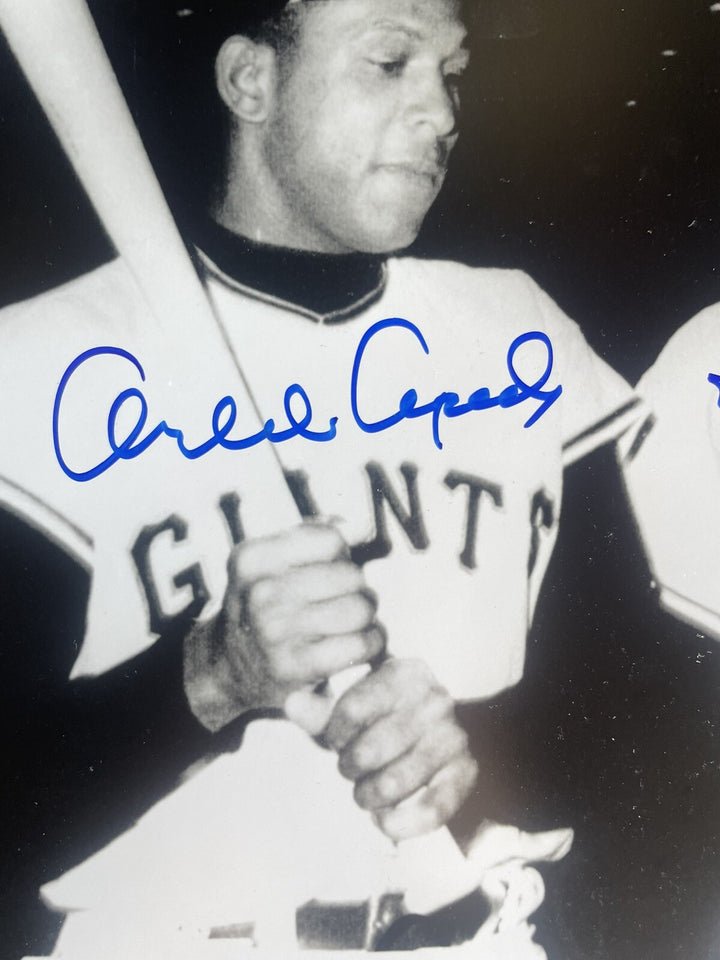Willie Mays Duke Snider Cepeda Signed 16x20 Framed Photo 3 Auto PSA Giants HoF