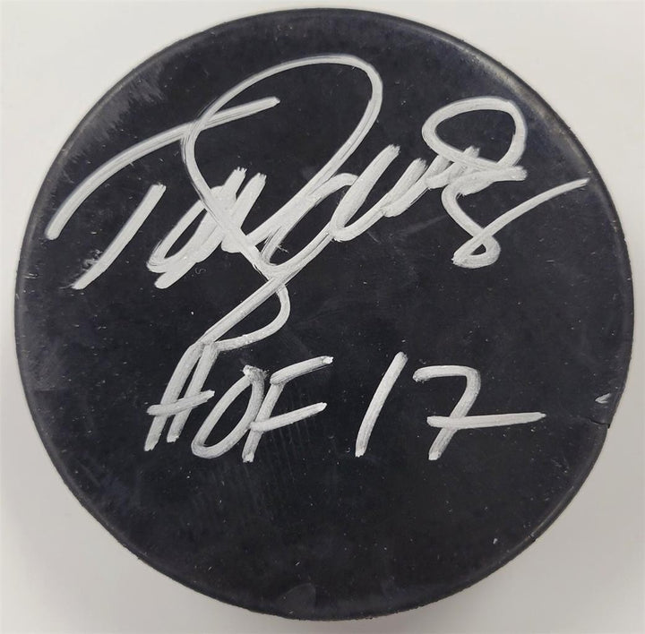 Teemu Selanne signed "HOF 17" Hockey Puck Ducks autograph ~ Beckett BAS