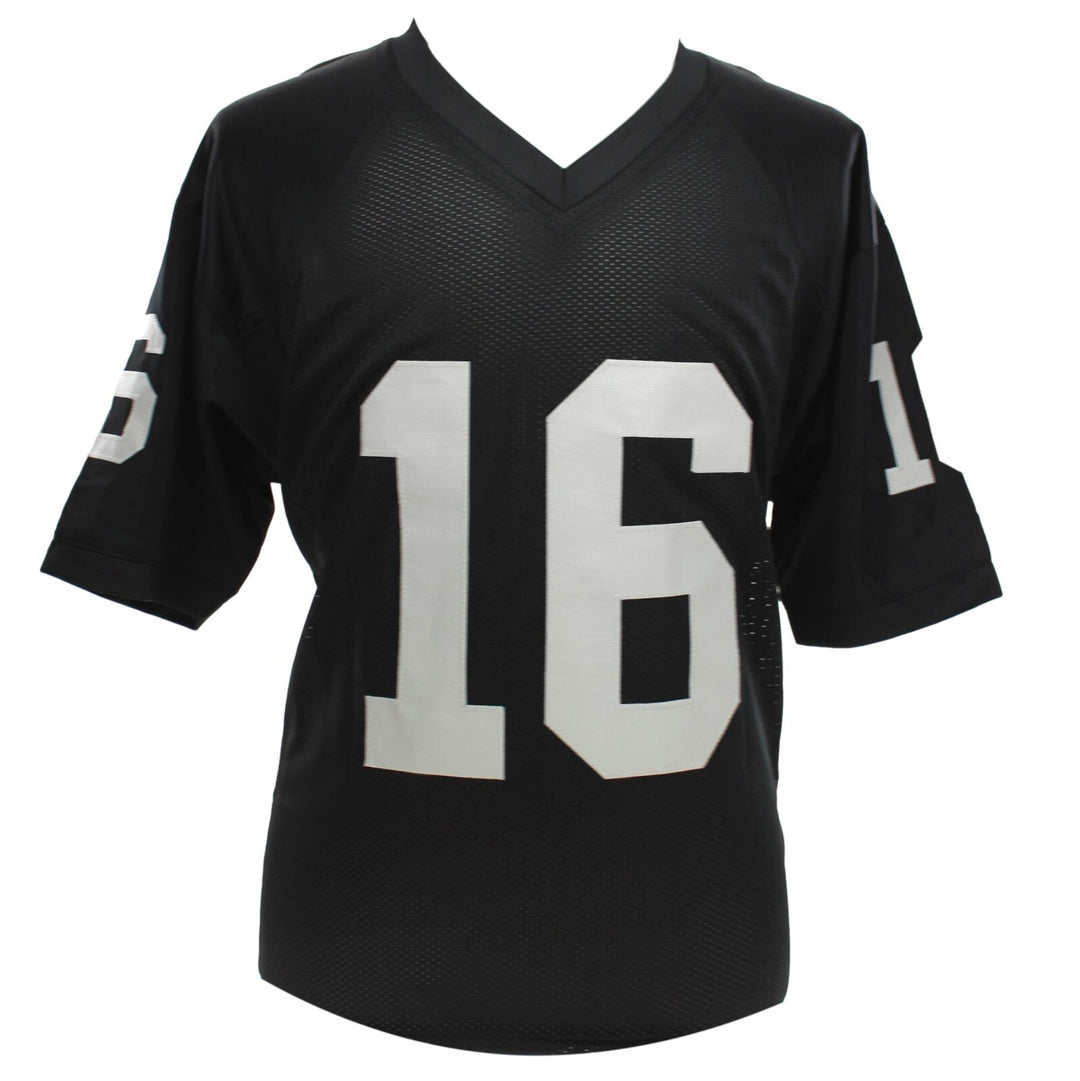 Jim Plunkett Autographed Oakland Raiders Black Jersey BAS COA Signed Vegas MVP