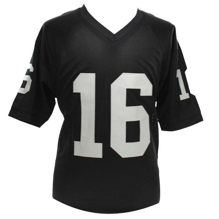 Jim Plunkett Autographed Oakland Raiders Black Jersey BAS COA Signed Vegas MVP