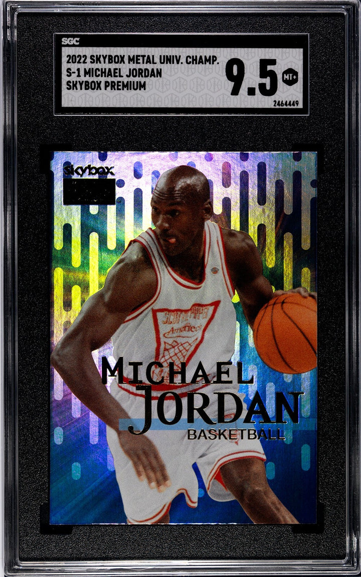 Michael Jordan 2022 Skybox Metal Universe Champion Premium S1 SGC Graded 9.5 MT+