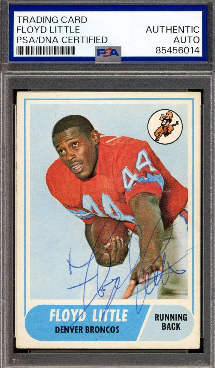 Floyd Little PSA DNA Vintage Signed Rookie 1968 Topps Autograph