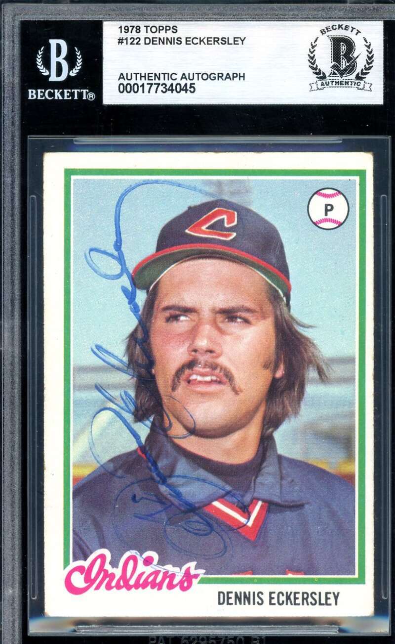 Dennis Eckersley Beckett BAS Signed 1978 Topps Autograph