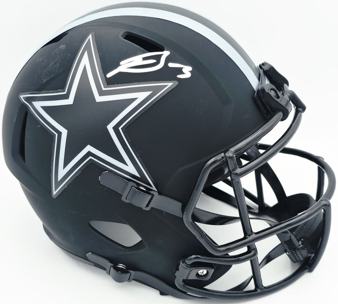 George Pickens Signed Cowboys Eclipse Black Full Sz Speed Rep Helmet JSA