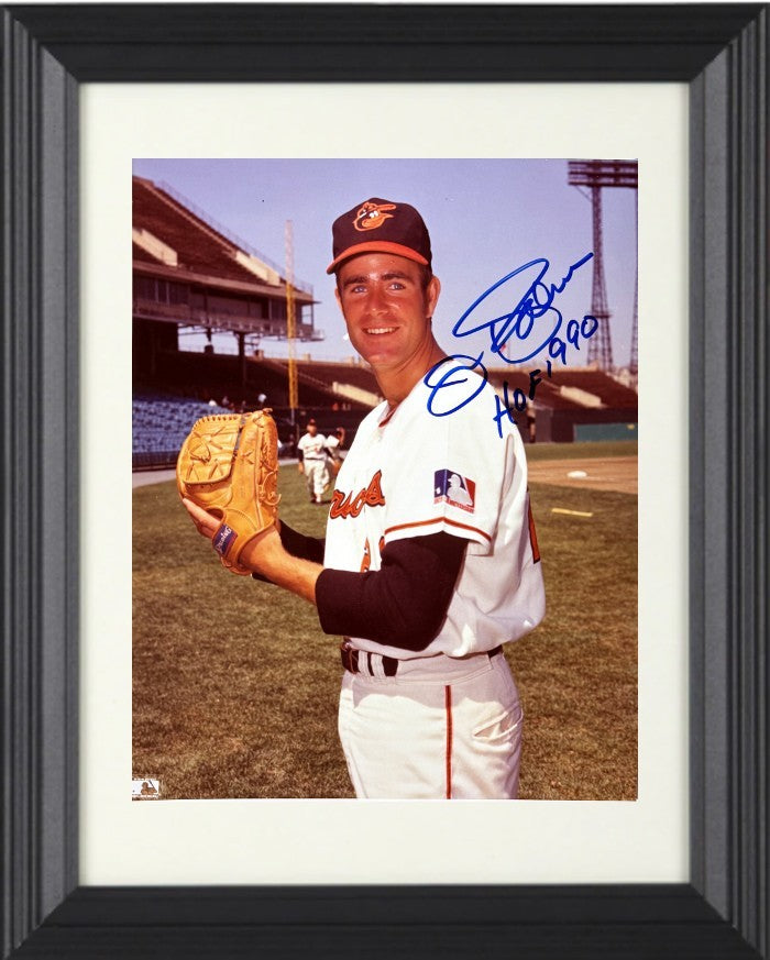 Jim Palmer signed Baltimore Orioles 8x10 Photo w HOF 1990 minor dings Framed-COA
