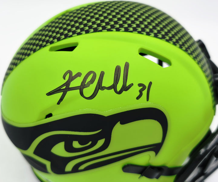 Kam Chancellor Signed Seahawks Rave Green Speed Mini Helmet Beckett Witness