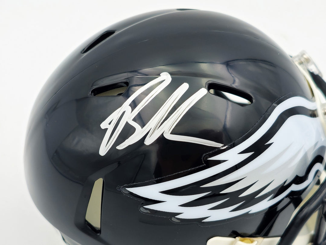 Brandon Graham Signed Eagles 2022 Alternate Black Speed Mini Helmet Beckett Wit