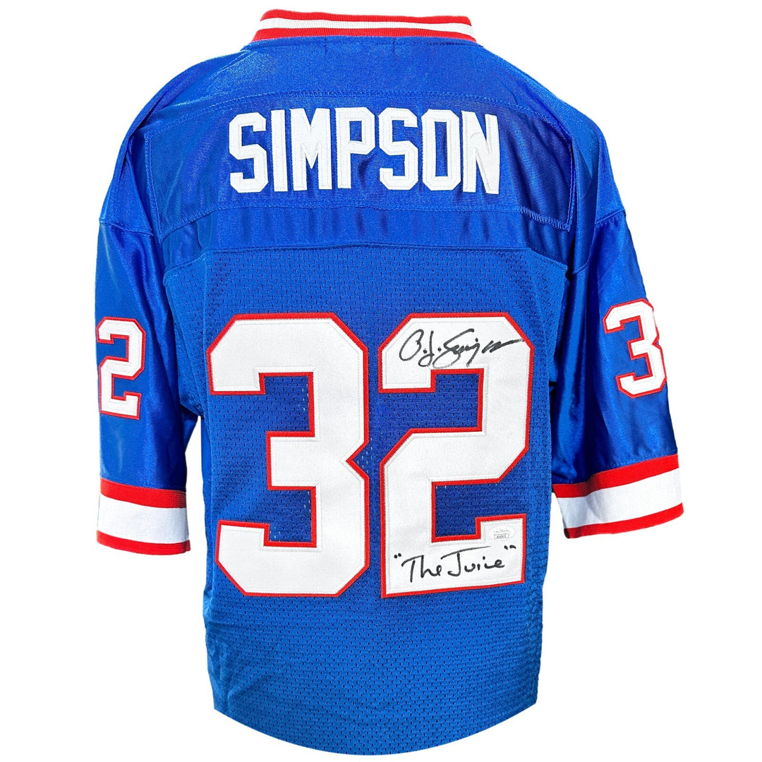 OJ Simpson Signed Inscribed "The Juice" Buffalo Bills Jersey JSA COA Blue O.J.
