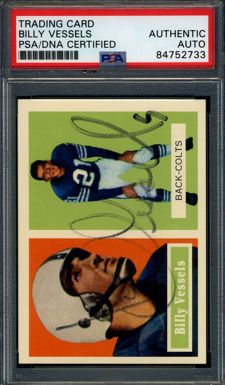 Billy Vessels PSA DNA Signed 1957 Topps Archives Autograph