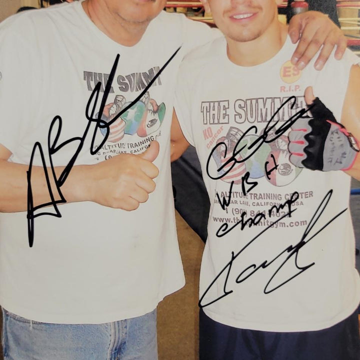 Gennady Golovkin GGG & Abner Mares signed WBA Champion 12x18 photo ~ Beckett BAS