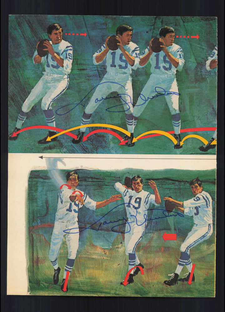 Johnny Unitas JSA Cert Signed X3 1960`s Autographed Colts